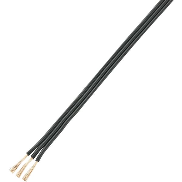TRU COMPONENTS 1566991 Flätad kabel 3 x 0.75 mm² Svart 20 m