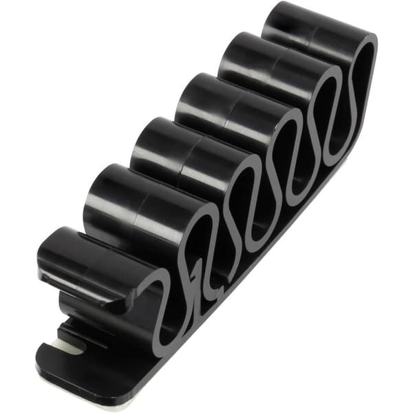 TRU COMPONENTS Kontakthållare självhäftande 630913 Bunt Ø-område 8 mm (max) Svart 1 st