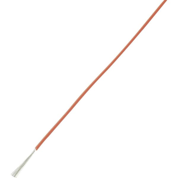 TRU COMPONENTS 1570577 Flätad kabel LiY 1 x 0.14 mm² Röd 100 m