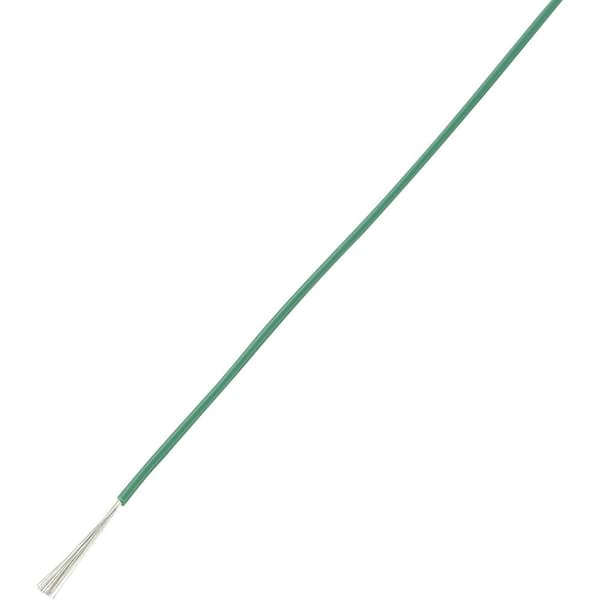 TRU COMPONENTS 1570694 Flätad kabel LiY 1 x 0.14 mm² Grön 25 m
