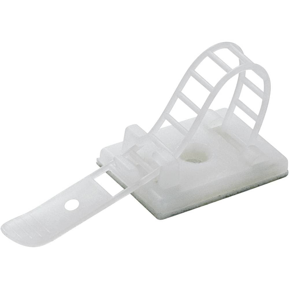 TRU COMPONENTS 541211 WCT-85 Monteringssockel självhäftande, skruv Med fastställande band Natur 25 st