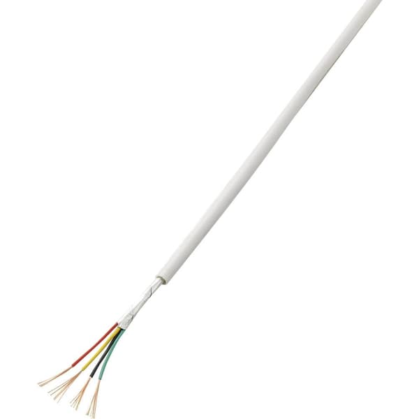 TRU COMPONENTS 1571729 Alarmkabel LiYY 6 x 0.22 mm² Vit 50 m