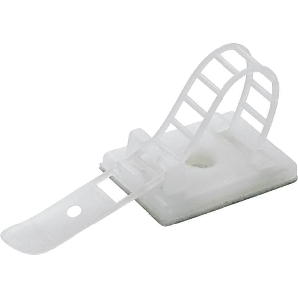 TRU COMPONENTS WCT-64 Monteringssockel självhäftande, skruv 1571912 Bunt Ø-område 17 mm (max) Med fastställande band Na
