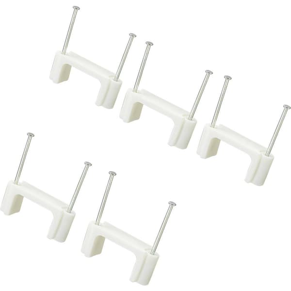 TRU COMPONENTS TC-DNF24203 Plastkrokar 1593095 Bunt Ø-område 24 mm (max) Dubbel Vit 100 st