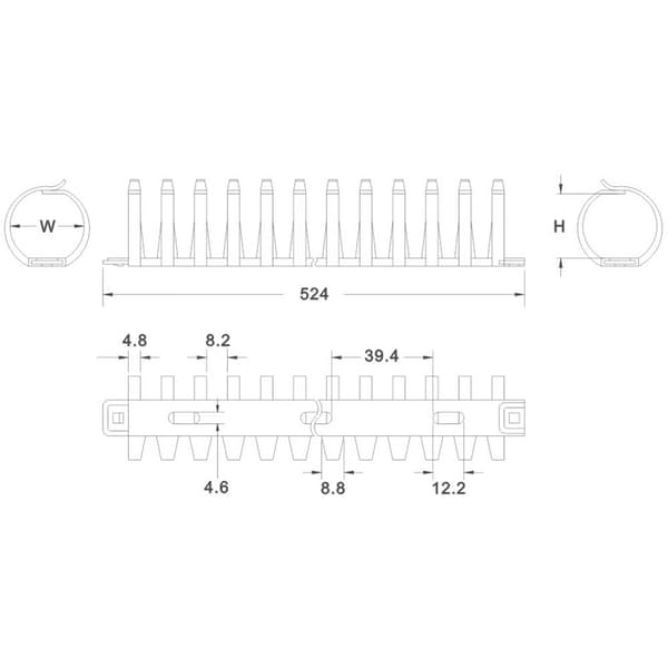 TRU COMPONENTS 1593221 TC-FDR30203 Kabelbunthållare 29 mm (max) Grå 1 st