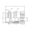 Miniatyrbild 4 av 4: LAPP SKINTOP® MS-HF-M GRIP M20 53112552 Kabelförskruvning med dragavlastning, med böjskydd M20 Mässing Mässing 1 st