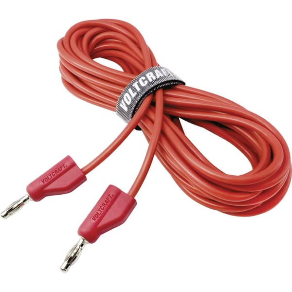 HögflexibelMätledning [Laminerade stickdon 4 mm -Laminerade stickdon 4 mm ] 5.00 m,Röd,MSB-30010 A