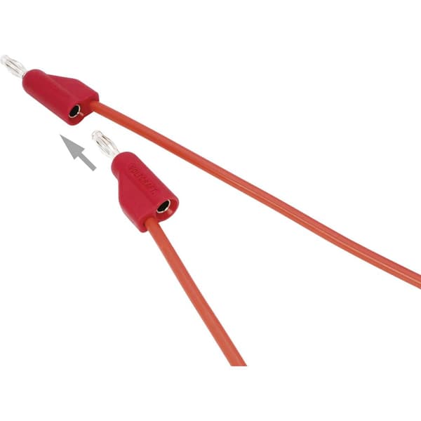 HögflexibelMätledning [Laminerade stickdon 4 mm -Laminerade stickdon 4 mm ] 5.00 m,Röd,MSB-30010 A