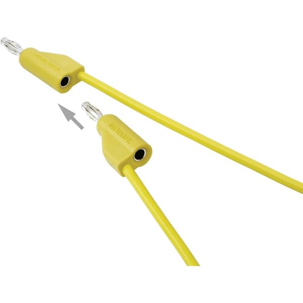 HögflexibelMätledning [Laminerade stickdon 4 mm -Laminerade stickdon 4 mm ] 25.00 cm,Gul,MSB-30010 A