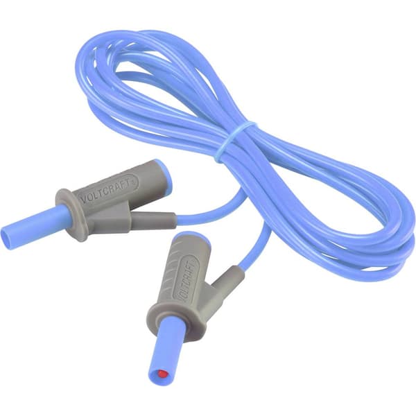 HögflexibelSäkerhets-mätledning [Laminerade stickdon 4 mm -Laminerade stickdon 4 mm ] 2.00 m,Blå,MSB-501 10 A