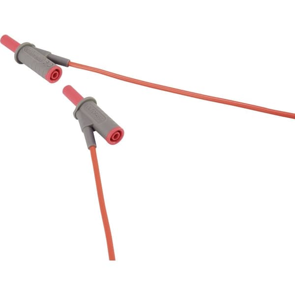 HögflexibelSäkerhets-mätledning [Laminerade stickdon 4 mm -Laminerade stickdon 4 mm ] 1.00 m,Röd,MSB-501 10 A
