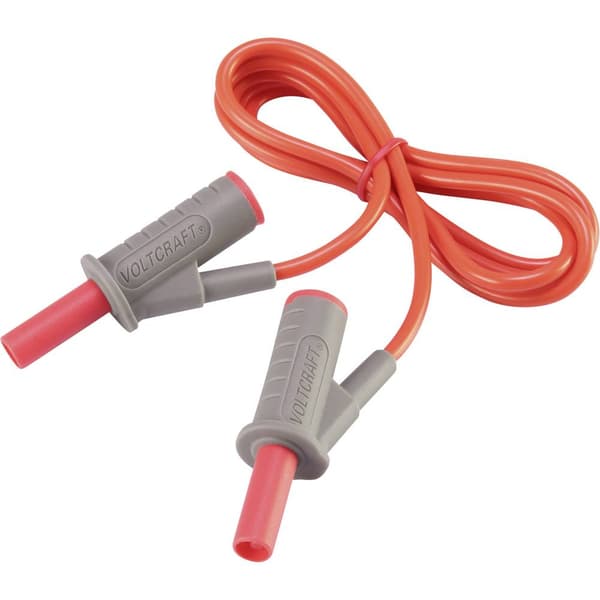 HögflexibelSäkerhets-mätledning [Laminerade stickdon 4 mm -Laminerade stickdon 4 mm ] 1.00 m,Röd,MSB-501 10 A