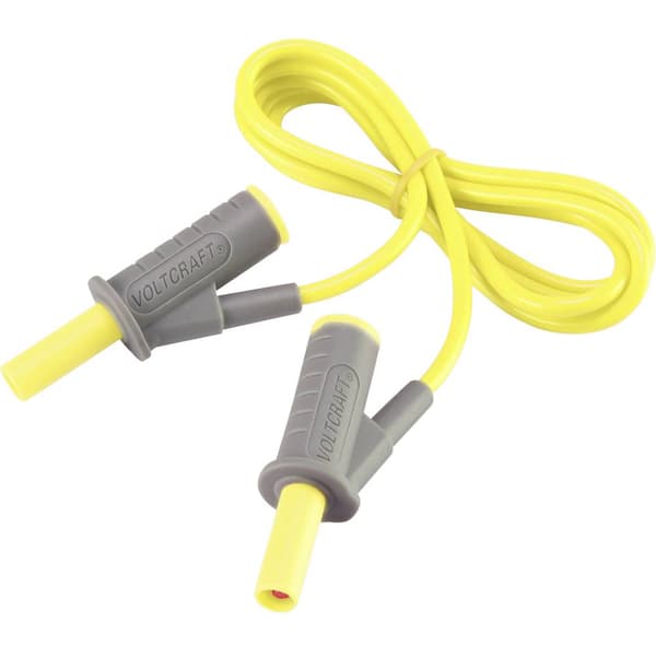 HögflexibelSäkerhets-mätledning [Laminerade stickdon 4 mm -Laminerade stickdon 4 mm ] 1.00 m,Gul,MSB-501 10 A