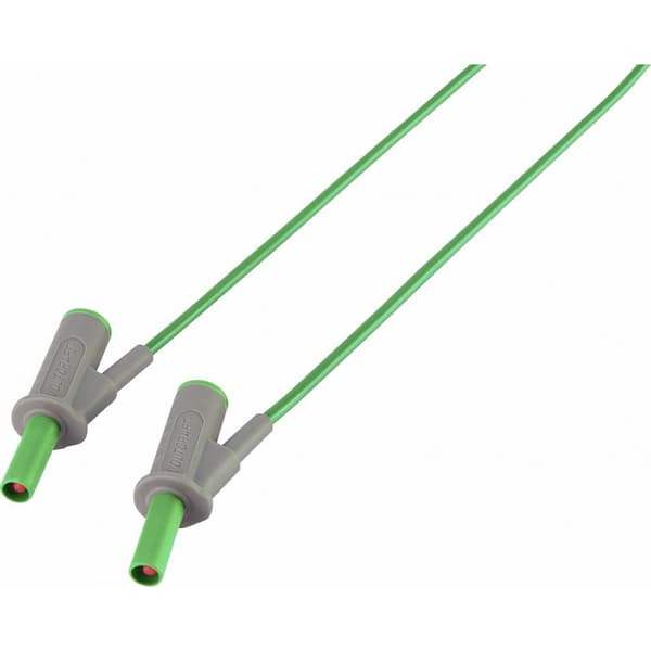 HögflexibelSäkerhets-mätledning [Laminerade stickdon 4 mm -Laminerade stickdon 4 mm ] 1.00 m,Grön,MSB-501 10 A