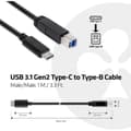 Miniatyrbild 1 av 3: club3D USB-kabel USB 3.2 Gen1 (USB 3.0) USB-C®-kontakt, USB-B kontakt 1.00 m CAC-1524