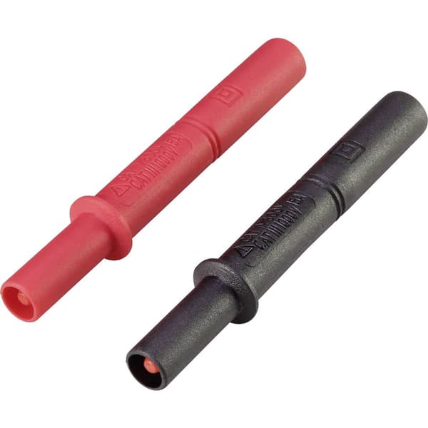 VOLTCRAFT MSL-505 Mätspets-förlängning 4 mm-kontakt 4 mm hylsdon Svart, Röd 1 st