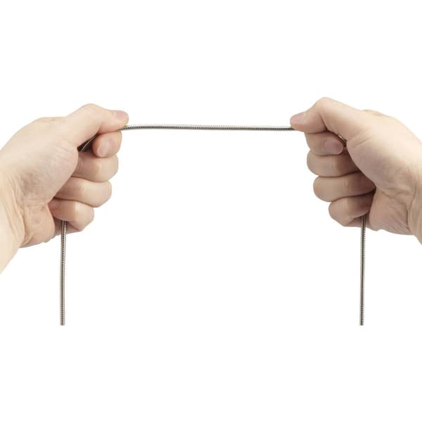 Renkforce USB-kabel USB 2.0 USB-A kontakt, USB-C®-kontakt 1.00 m Silver Kabelmantling av rostfritt stål RF-4888671