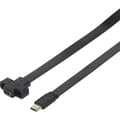 Miniatyrbild 2 av 3: Renkforce USB-kabel USB 3.2 Gen1 (USB 3.0) USB-C®-kontakt, USB-C® uttag 0.25 m Svart skruvbar, Högflexibel RF-3415030