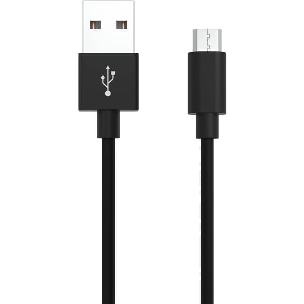 Ansmann USB-kabel USB 2.0 USB-A kontakt, USB-Micro-B-kontakt 2.00 m Svart Aluminiumkontakt, TPE-hölje 1700-0077