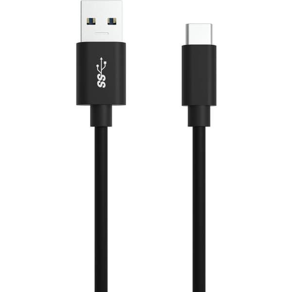 Ansmann USB-kabel USB 3.2 Gen1 (USB 3.0) USB-A kontakt, USB-C®-kontakt 1.20 m Svart Aluminiumkontakt, TPE-hölje, Tilläm