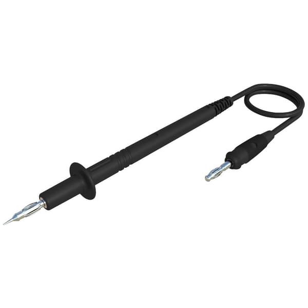 SKS Hirschmann PL 3 Mätledning 4 mm-kontakt Laminerade stickdon 4 mm 1.00 m Svart 1 st