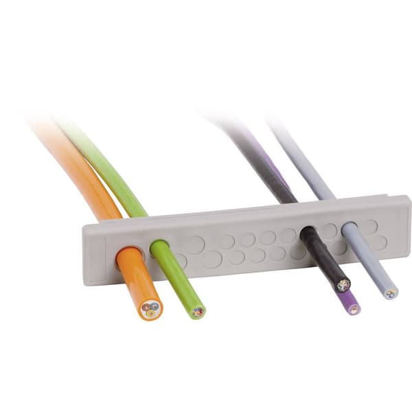 Icotek KEL-DP-E 112/21 Kabelgenomföringsplatta Kläm-Ø (max.) 12.1 mm Elastomer Grå 1 st