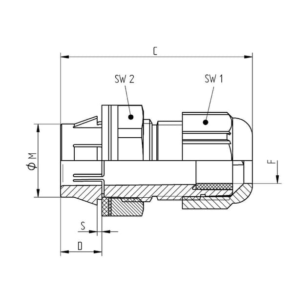 LAPP SKINTOP® CLICK 32 53112924 Kabelförskruvning M32 Polyamid Svart (RAL 9005) 1 st