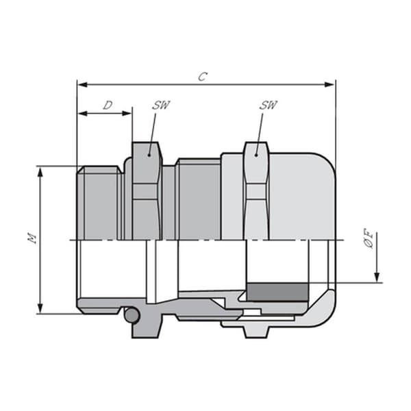LAPP SKINTOP® MS-M20X1.5 53112020 Kabelförskruvning M20 Mässing Mässing 1 st