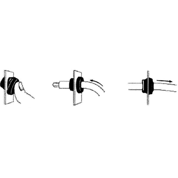 PB Fastener 1103-CR-SW Kabelgenomföring Kläm-Ø (max.) 14 mm Plåttjocklek (max.) 4 mm Kloroprengummi Svart 1 st