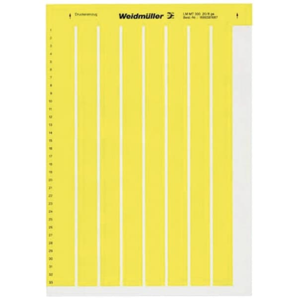 Weidmüller 1686361687-1 LM MT300 15X6 GE Kabel-etikett LaserMark 6 x 15.2 mm Färg märkningsfält: Gul Antal etiketter: 4