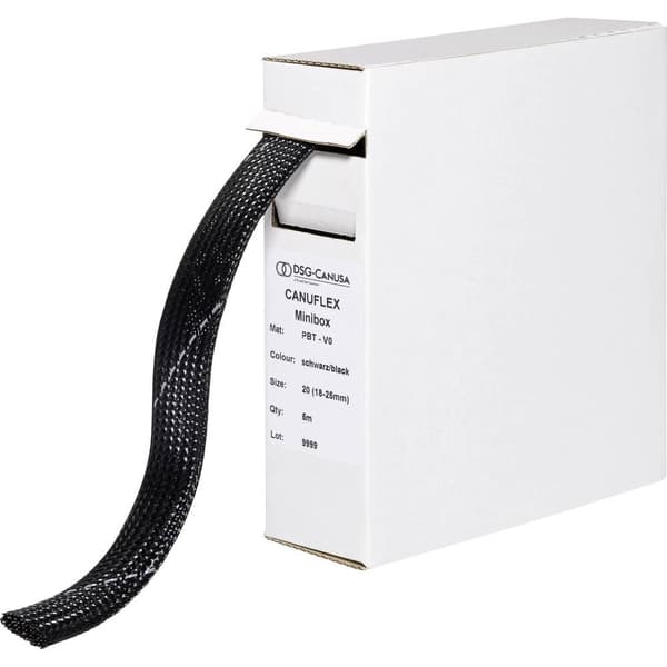 DSG Canusa 8694003951 Flätad slang Svart Polyester 3 till 7 mm 10 m