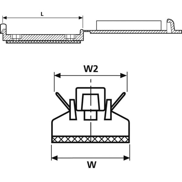 HellermannTyton FKH80-HIR-BK-C1 Monteringssockel skruv 151-16800 För flatkabel, Slagtålig Svart 1 st