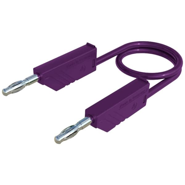SKS Hirschmann MLN 25/2,5 VI Mätledning Laminerade stickdon 4 mm Laminerade stickdon 4 mm 25.00 cm Violett 1 st
