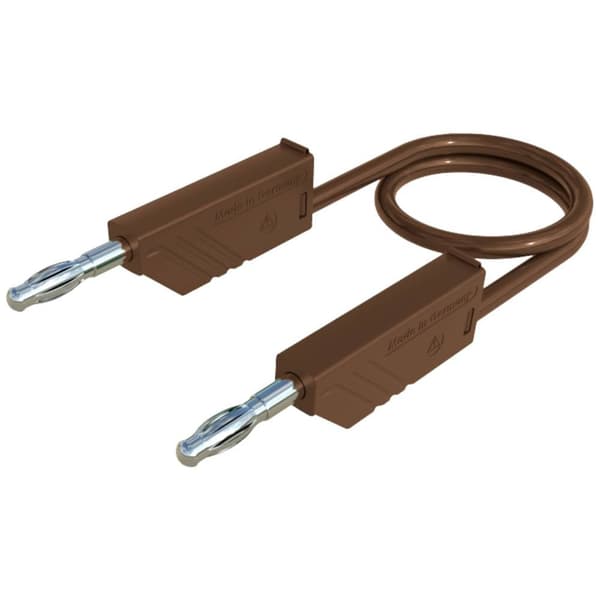 SKS Hirschmann MLN 100/2,5 BR Mätledning Laminerade stickdon 4 mm Laminerade stickdon 4 mm 1.00 m Brun 1 st