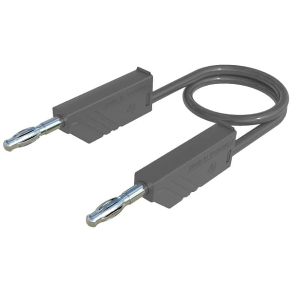 SKS Hirschmann MLN 200/2,5 GR Mätledning Laminerade stickdon 4 mm Laminerade stickdon 4 mm 2.00 m Grå 1 st
