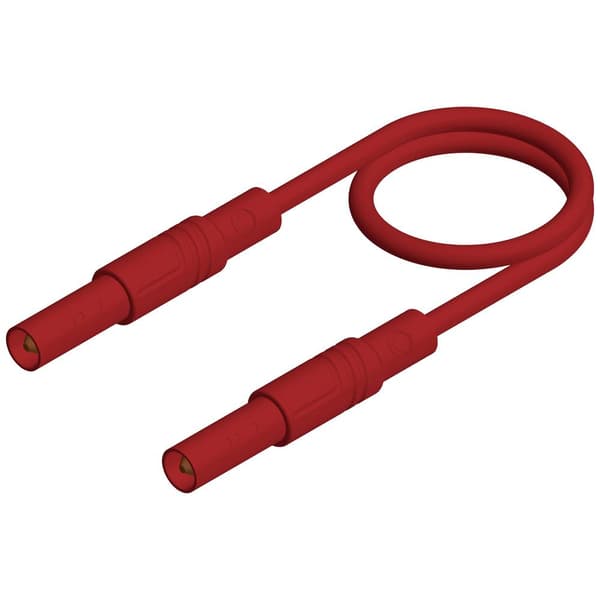 SKS Hirschmann MLS GG 100/2,5 rt Säkerhets-mätledning Laminerade stickdon 4 mm Laminerade stickdon 4 mm 1.00 m Röd 1 st