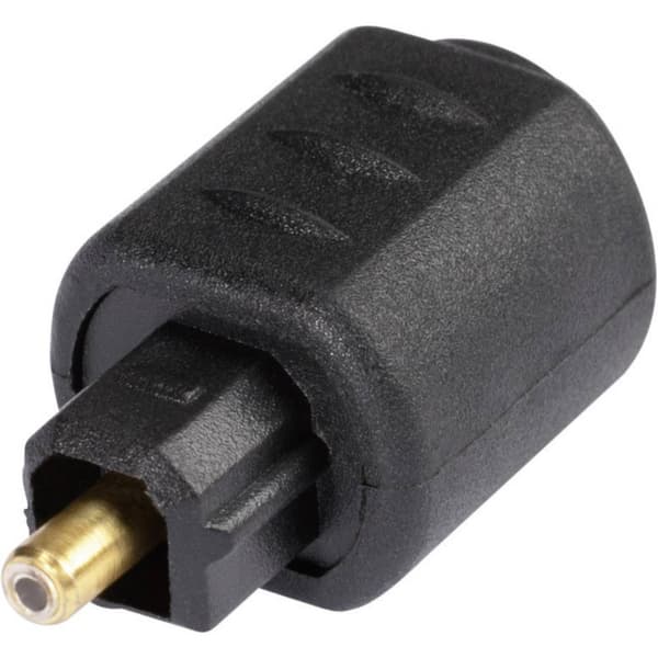 Hicon POF-723 Toslink Audio Adapter [1x Mini-kontakt - 1x Toslink hane (ODT)] Svart