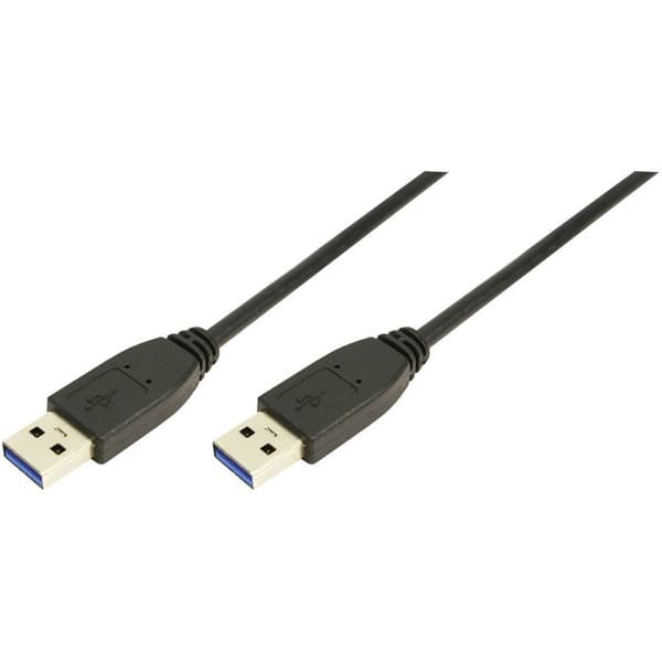 LogiLink USB-kabel USB 3.2 Gen1 (USB 3.0) USB-A kontakt, USB-A kontakt 1.00 m Svart CU0038