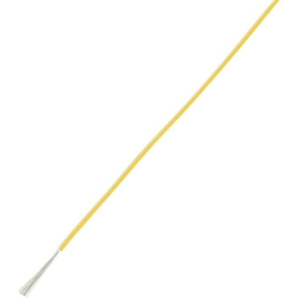 TRU COMPONENTS 1567217 Flätad kabel LiY 1 x 0.50 mm² Gul 100 m