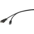 Miniatyrbild 1 av 2: Renkforce USB-kabel USB 3.2 Gen1 (USB 3.0) USB-C®-kontakt, USB-C®-kontakt 1.00 m Svart skruvbar RF-3773812