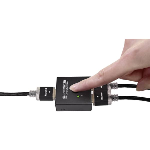 SpeaKa Professional SP-7141056 2 Port HDMI-Switch UHD 4K @ 60 Hz