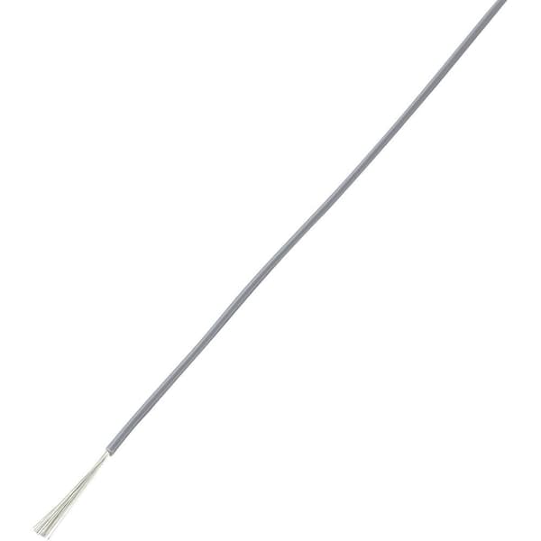 TRU COMPONENTS TC-7572808 Flätad kabel LiY 1 x 0.22 mm² Grå 100 m