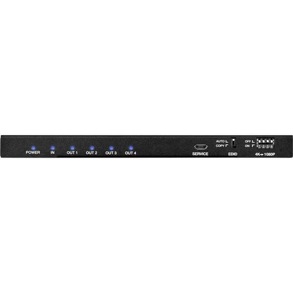 SpeaKa Professional 4 Port HDMI-Splitter med inbyggd konverter 4096 x 2160 pixel Svart