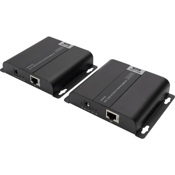 Digitus DS-55124 1 Port HDMI Extender set Extender via nätverkskabel, Metallhölje, Ultra HD-kapabel, med fjärrkontroll,