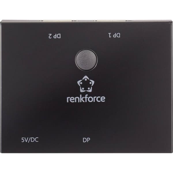 Renkforce 2 Port DisplayPort-switch dubbelriktad 3840 x 2160 pixel