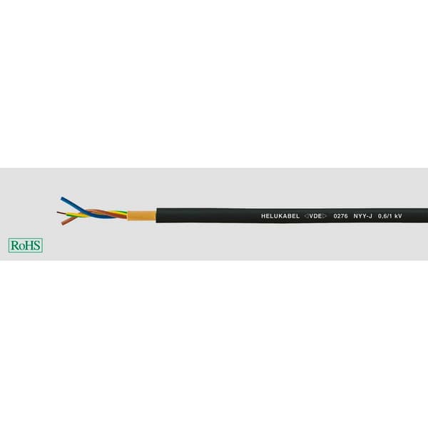 Helukabel 32024 Jordkabel NYY-J 3 G 2.5 mm² Svart 50 m