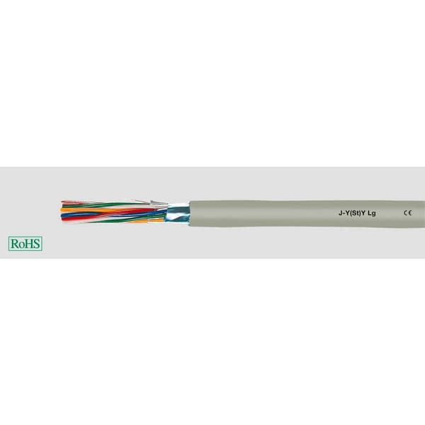 Helukabel 33020 Fjärrlarmsledning J-Y(ST)Y 4 x 2 x 0.8 mm² Grå 100 m