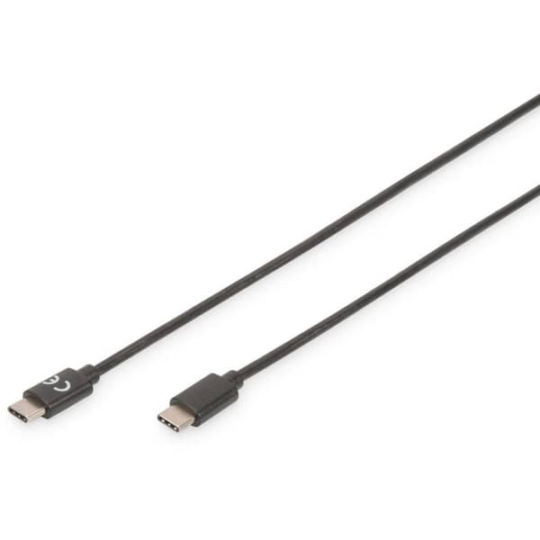 Digitus USB-kabel USB 2.0 USB-C®-kontakt, USB-C®-kontakt 3.00 m Svart Flexibel, Folieskärmning, Flätad skärmning, Skärm