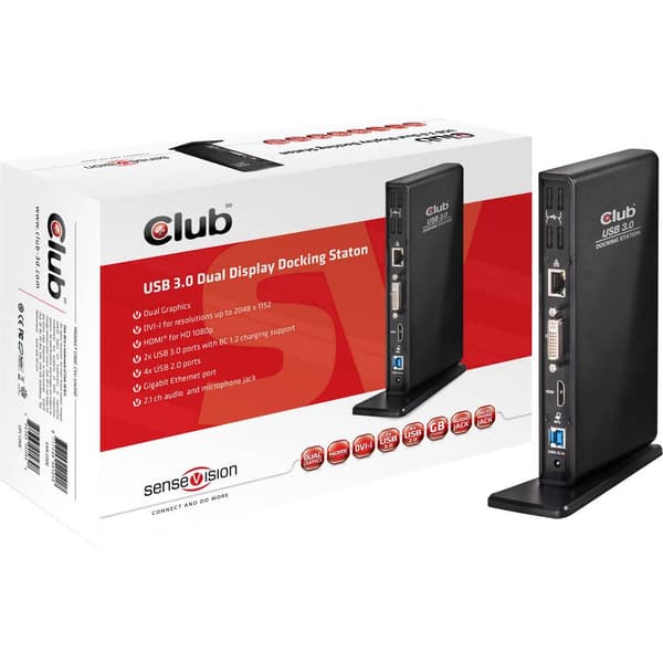club3D Notebook-dockningsstation CSV-3242hD Passar till följande märken: univerzálny