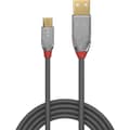 Miniatyrbild 2 av 2: LINDY USB-kabel USB 2.0 USB-A kontakt, USB-Micro-B-kontakt 3.00 m Grå 36653
